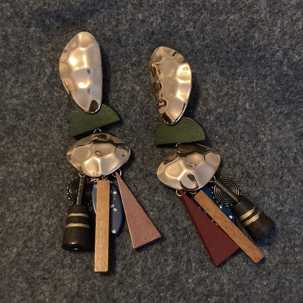 Unique Large Statement Earrings - image 5